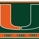 Miami Hurricanes Hand Flag 3x5 ft