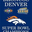Denver Broncos Team Champions Flags 3x5 ft