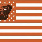 Cleveland Browns Flag with Star and Stripes 3x5 ft