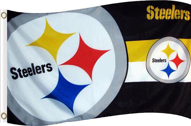 Pittsburgh Steelers two logo Flags 3x5 ft