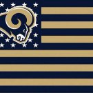 Los Angeles Rams Flag with Star and Stripes 3x5 ft