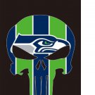Seattle Seahawks 3x5 ft Flags football skull