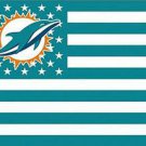 Miami Dolphins Flag with Star and Stripes 3x5 ft