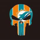 Miami Dolphins 3x5 ft football skeleton flag