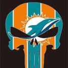 Miami Dolphins 3x5 ft football skeleton flag