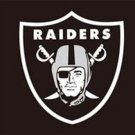 Oakland Raiders Logo Stripe Flag 3x5 ft