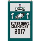 3x5 ft Philadelphia Eagles flag with 2017 super bowl