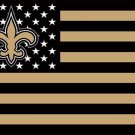New Orleans Saints Flag with Star and Stripes 3x5 ft