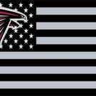Atlanta Falcons Flag with Star and Stripes 3x5 ft Black