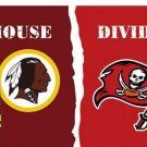 Washington Redskins vs Tampa Bay Buccaneers Divided Flag