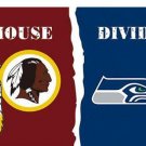 Washington Redskins vs Seattle Seahawks Divided Flag
