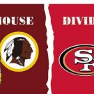Washington Redskins vs San Francisco 49ers 2 Divided Flag