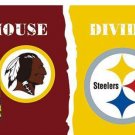 Washington Redskins vs Pittsburgh Steelers Divided Flag