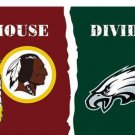 Washington Redskins vs Philadelphia Eagles Divided Flag
