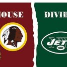 Washington Redskins vs New York Jets Divided Flag