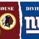 Washington Redskins vs New York Giants Divided Flag