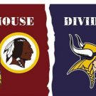 Washington Redskins vs Minnesota Vikings Divided Flag