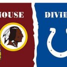 Washington Redskins vs Indianapolis Colts Divided Flag