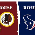 Washington Redskins vs Houston Texans Divided Flag
