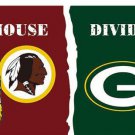 Washington Redskins vs Green Bay Packers Divided Flag