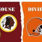 Washington Redskins vs Cleveland Browns Divided Flag