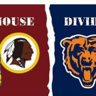 Washington Redskins vs Chicago Bears Divided Flag