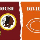 Washington Redskins vs Chicago Bears 2 Divided Flag