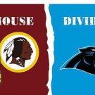 Washington Redskins vs Carolina Panthers Divided Flag