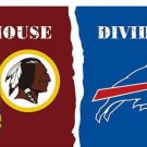 Washington Redskins vs Buffalo Bills Divided Flag