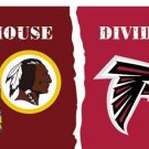 Washington Redskins vs Atlanta Falcons Divided Flag