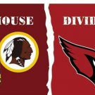 Washington Redskins vs Arizona Cardinals Divided Flag