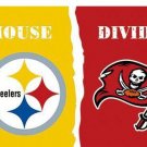 Pittsburgh Steelers vs Tampa Bay Buccaneers Divided Flag