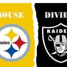 Pittsburgh Steelers vs Oakland Raiders Divided Flag