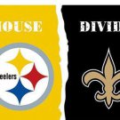 Pittsburgh Steelers vs New Orleans Saints Divided Flag