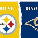 Pittsburgh Steelers vs Los Angeles Rams Divided Flag