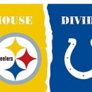 Pittsburgh Steelers vs Indianapolis Colts Divided Flag