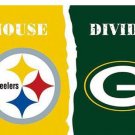 Pittsburgh Steelers vs Green Bay Packers Divided Flag