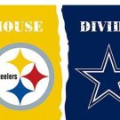 Pittsburgh Steelers vs Dallas Cowboys Divided Flag