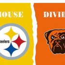Pittsburgh Steelers vs Cleveland Browns Divided Flag