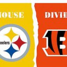Pittsburgh Steelers vs Cincinnati Bengals Divided Flag