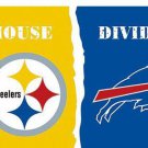 Pittsburgh Steelers vs Buffalo Bills Divided Flag