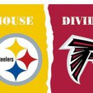 Pittsburgh Steelers vs Atlanta Falcons Divided Flag