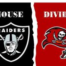 Oakland Raiders vs Tampa Bay Buccaneers Divided Flag