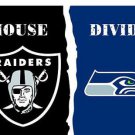Oakland Raiders vs Seattle Seahawks Divided Flag