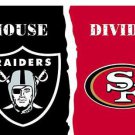 Oakland Raiders vs San Francisco 49ers 2 Divided Flag