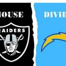 Oakland Raiders vs San Diego Chargers Divided Flag