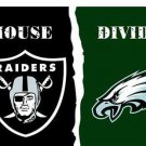 Oakland Raiders vs Philadelphia Eagles Divided Flag