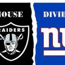 Oakland Raiders vs New York Giants Divided Flag