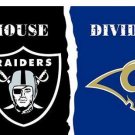 Oakland Raiders vs Los Angeles Rams Divided Flag