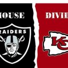 Oakland Raiders vs Kansas City Cheifs Divided Flag